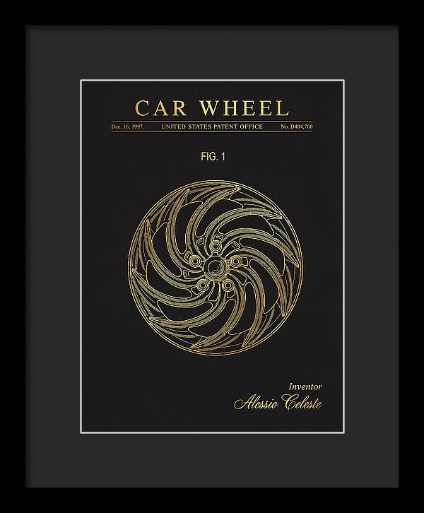 Car Wheel Gold Patent Usd404700s