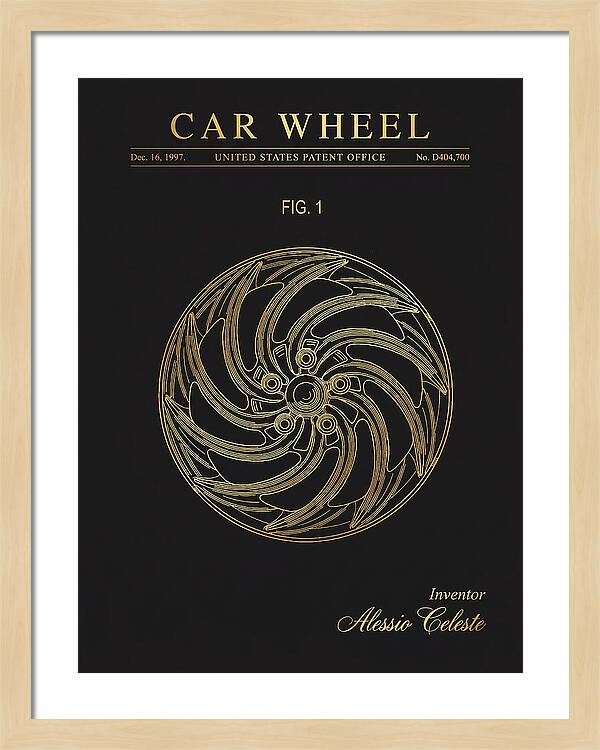 Car Wheel Gold Patent Usd404700s