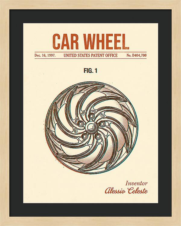 Car Wheel Retro Patent Usd404700s