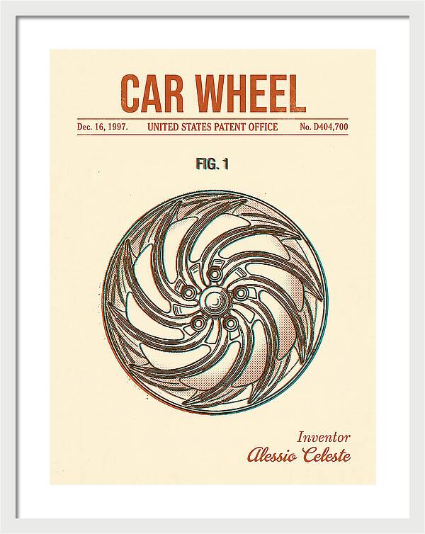 Car Wheel Retro Patent Usd404700s