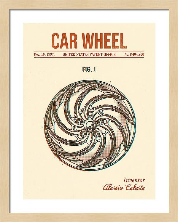 Car Wheel Retro Patent Usd404700s