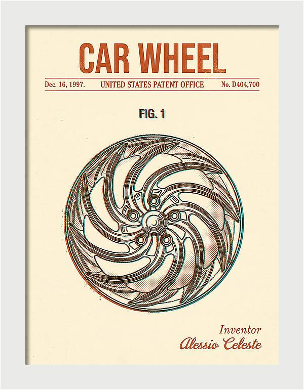 Car Wheel Retro Patent Usd404700s
