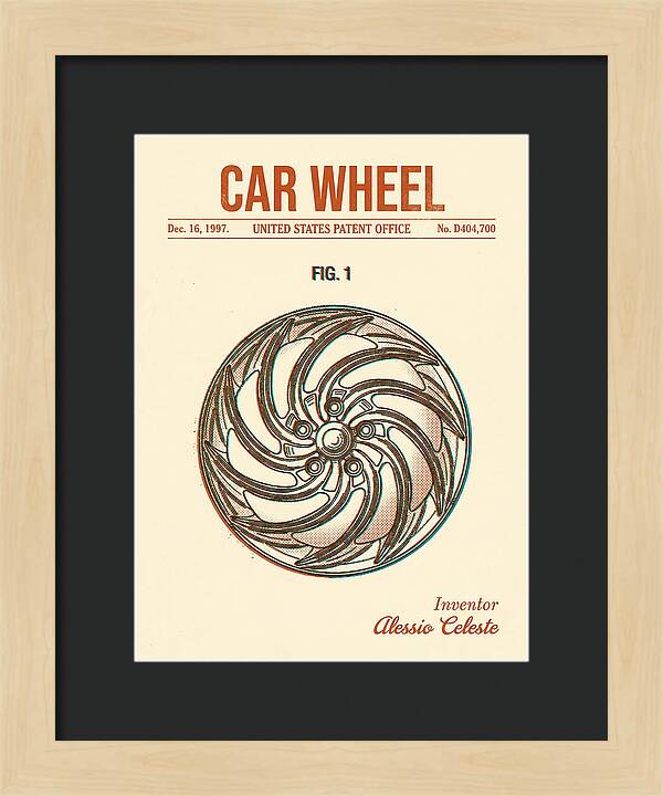 Car Wheel Retro Patent Usd404700s