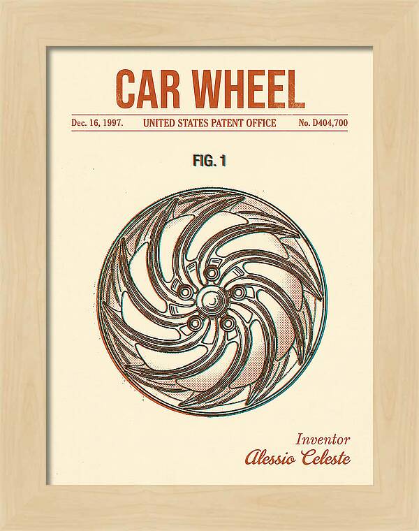Car Wheel Retro Patent Usd404700s