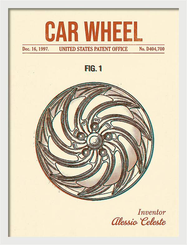 Car Wheel Retro Patent Usd404700s