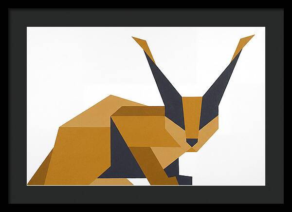 Caracal In Geometric Form