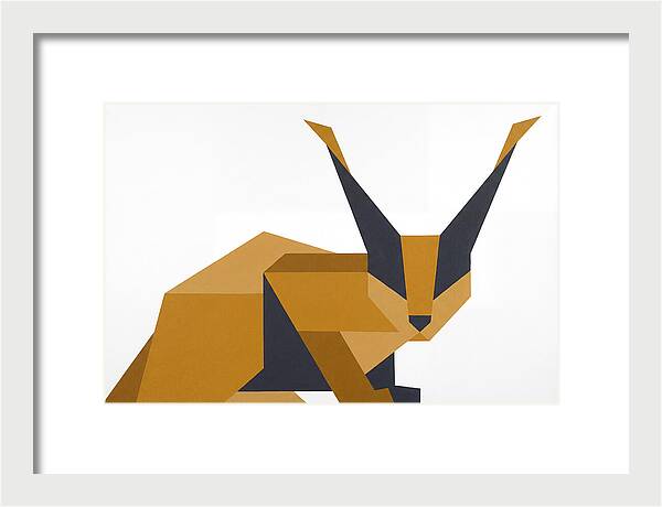Caracal In Geometric Form