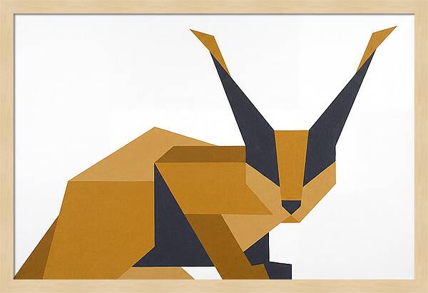 Caracal In Geometric Form