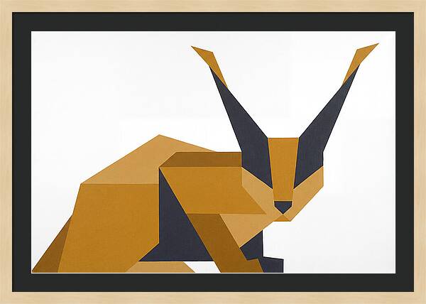 Caracal In Geometric Form