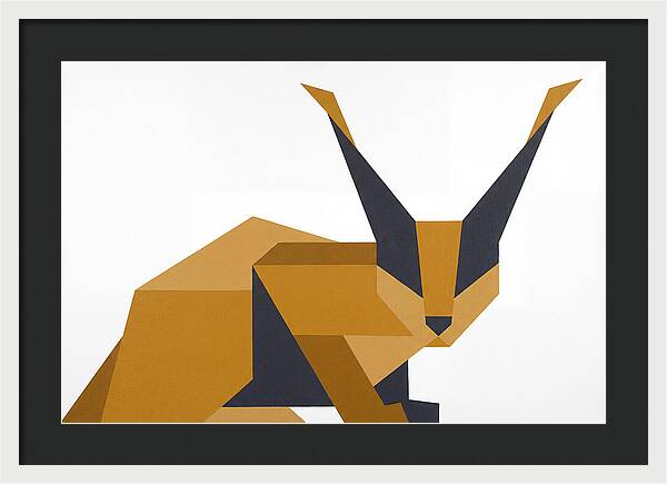 Caracal In Geometric Form