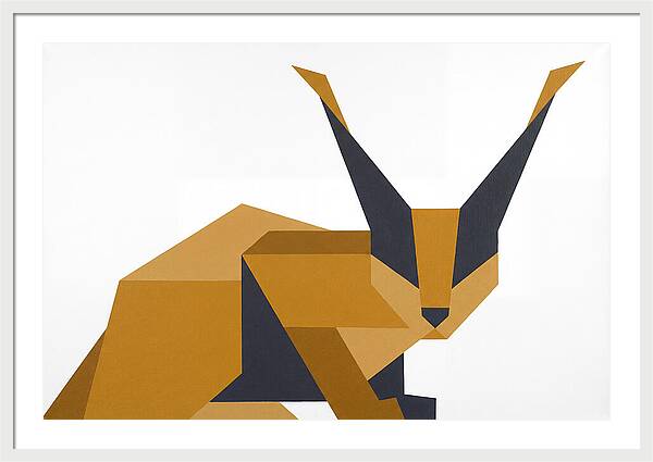Caracal In Geometric Form
