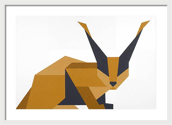Caracal In Geometric Form