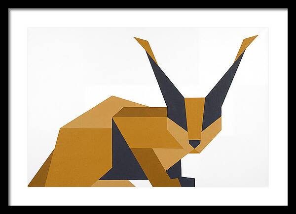 Caracal In Geometric Form