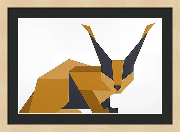 Caracal In Geometric Form