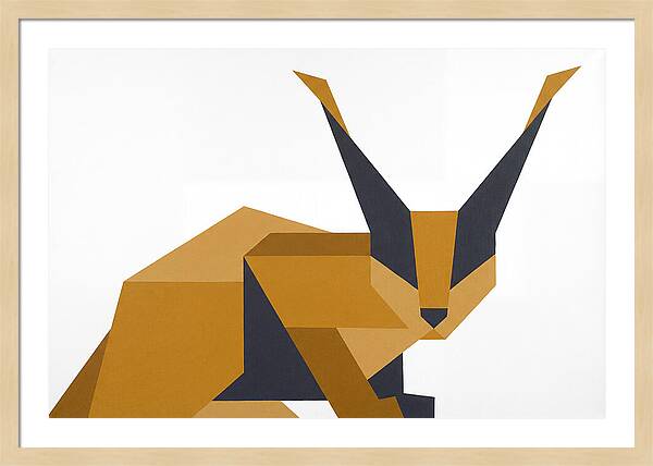Caracal In Geometric Form