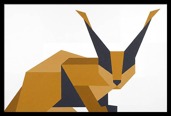 Caracal In Geometric Form