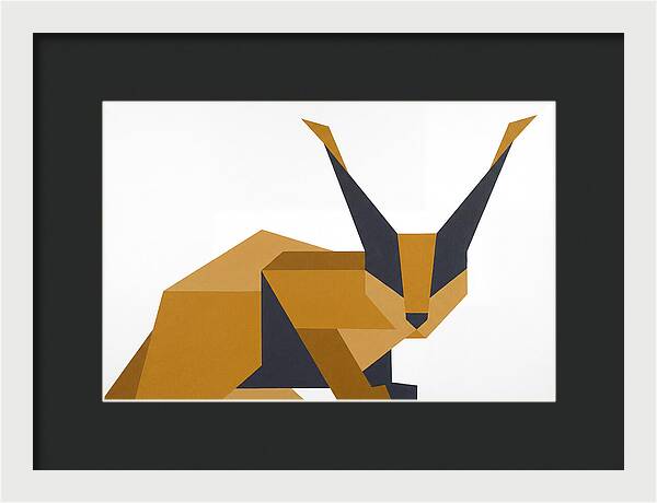 Caracal In Geometric Form