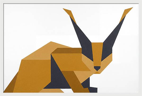 Caracal In Geometric Form