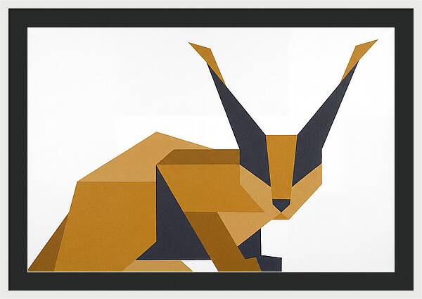 Caracal In Geometric Form