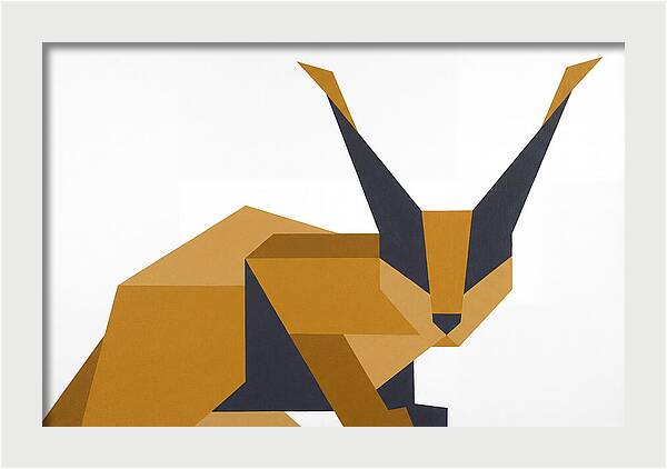 Caracal In Geometric Form