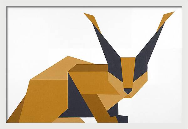 Caracal In Geometric Form