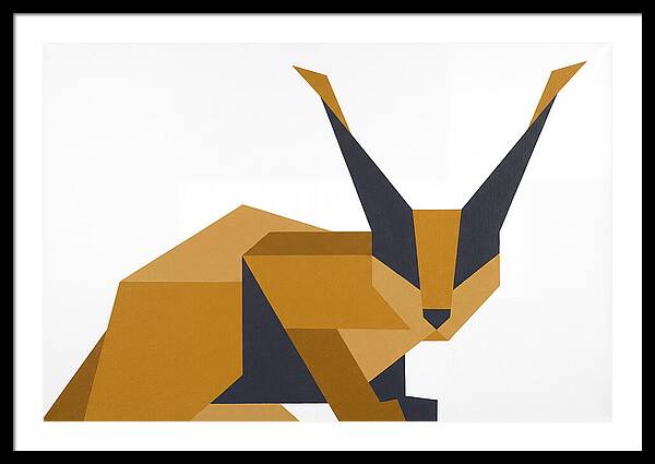 Caracal In Geometric Form