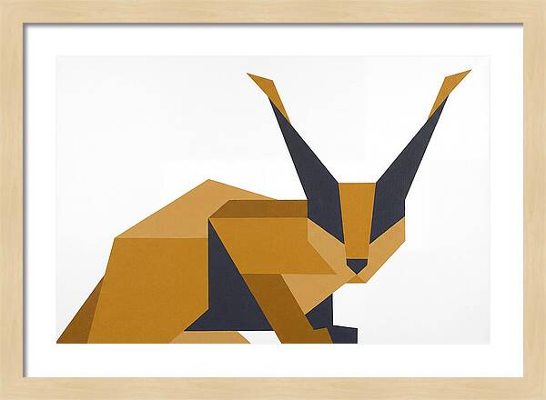 Caracal In Geometric Form