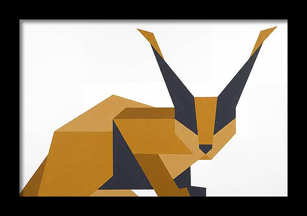 Caracal In Geometric Form