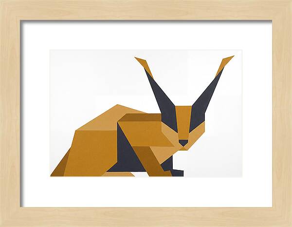 Caracal In Geometric Form