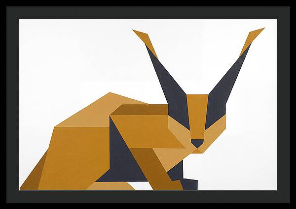 Caracal In Geometric Form
