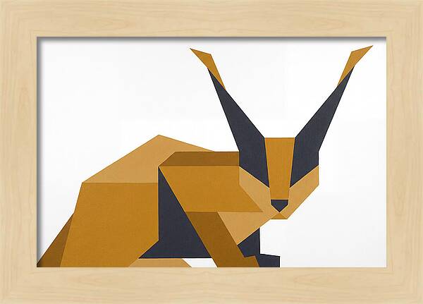 Caracal In Geometric Form