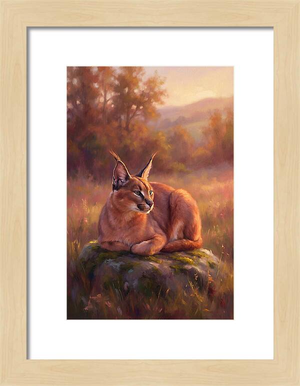 Caracal In Serene Landscape