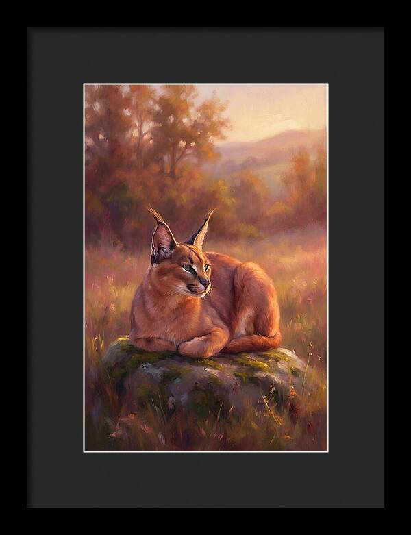 Caracal In Serene Landscape