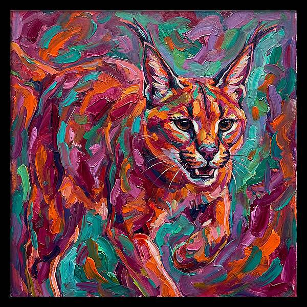 Caracal In Vibrant Colors