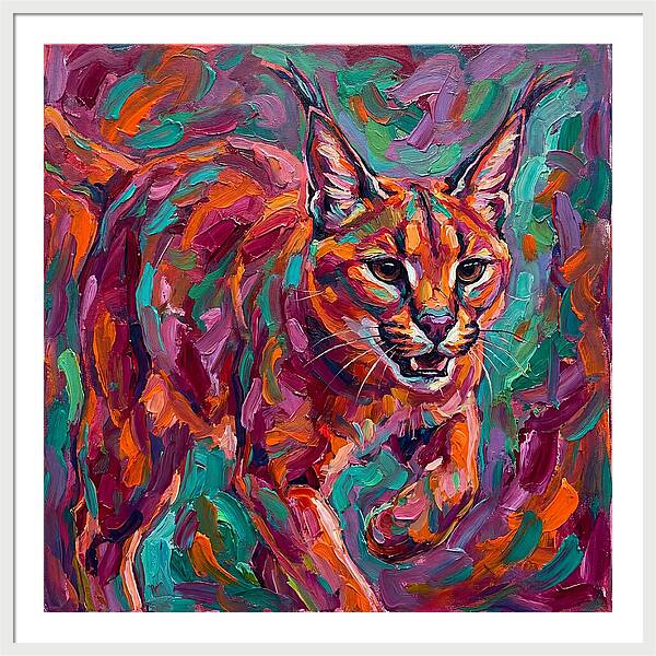 Caracal In Vibrant Colors
