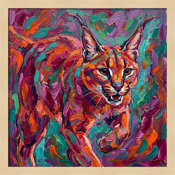 Caracal In Vibrant Colors