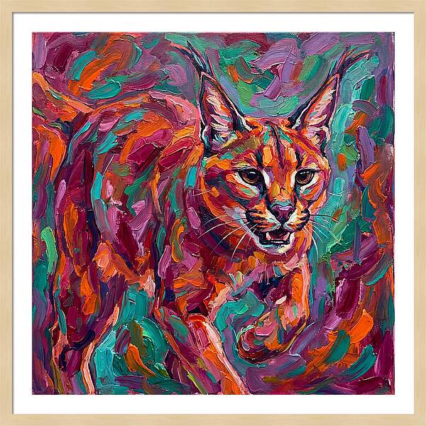 Caracal In Vibrant Colors