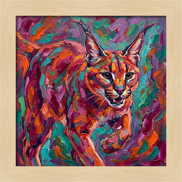 Caracal In Vibrant Colors