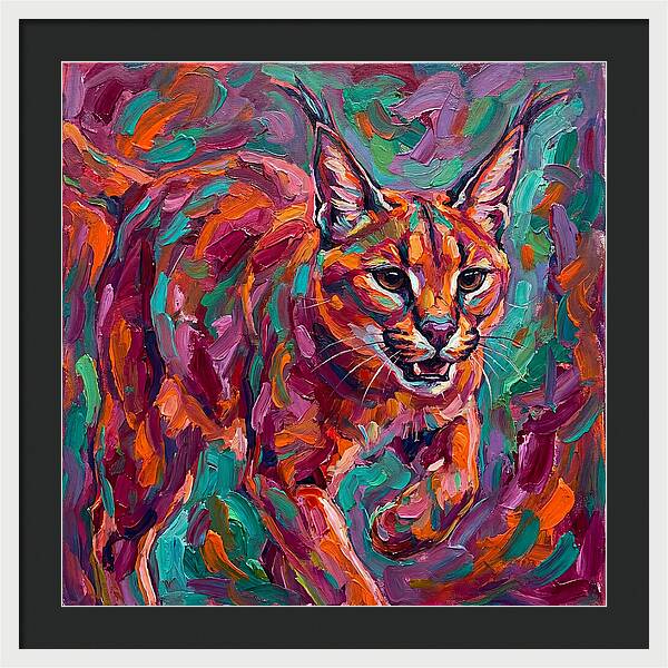 Caracal In Vibrant Colors
