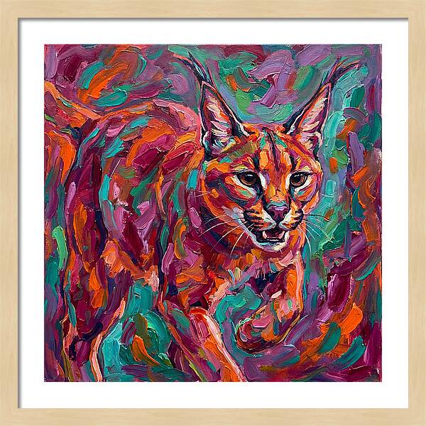 Caracal In Vibrant Colors