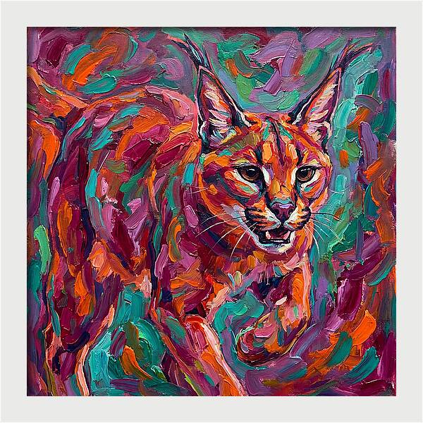 Caracal In Vibrant Colors
