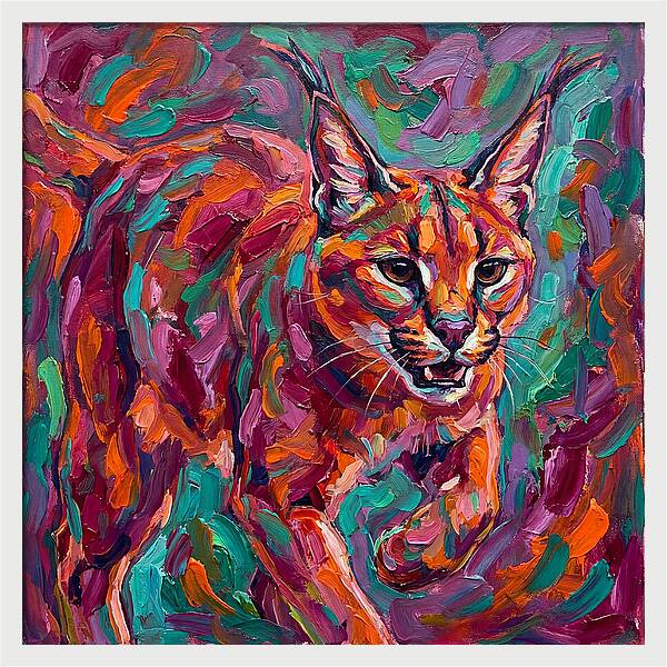 Caracal In Vibrant Colors