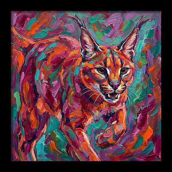 Caracal In Vibrant Colors