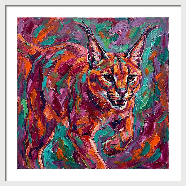 Caracal In Vibrant Colors