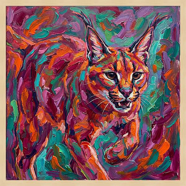 Caracal In Vibrant Colors