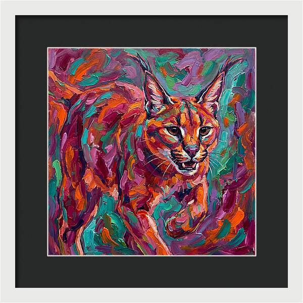Caracal In Vibrant Colors