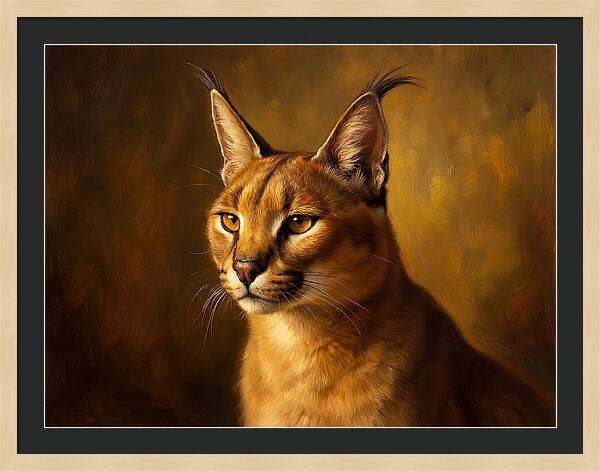 Caracal Portrait In Realism