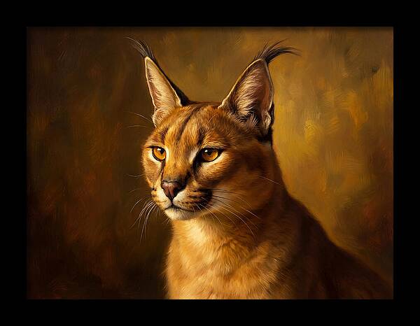 Caracal Portrait In Realism