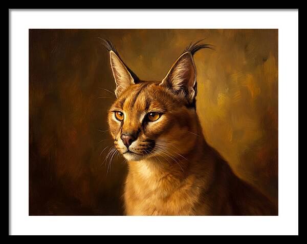 Caracal Portrait In Realism