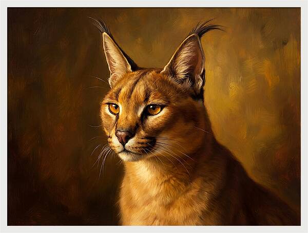 Caracal Portrait In Realism
